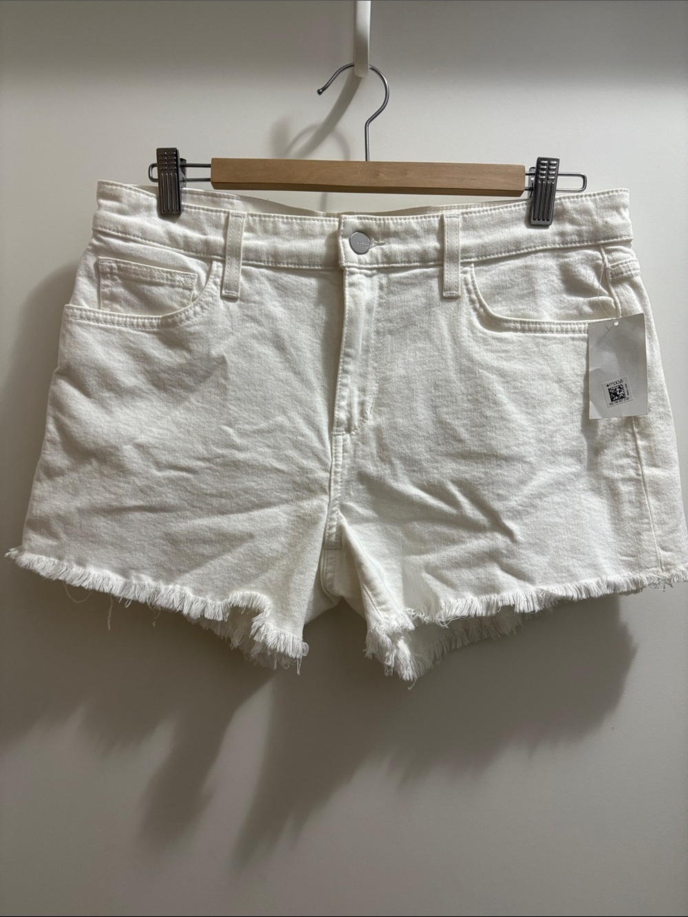 Joe's Jeans White Frayed Hem Denim Cutoffs